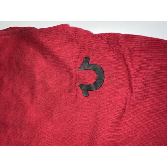 Vintage True Religion Sweat Jogger Shorts Men 3XL Red Black Casual 12.5” Inseam - Picture 4 of 9